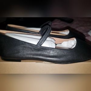 Madewell The Greta Ballet Flat Black  Leather size 7H/7.5